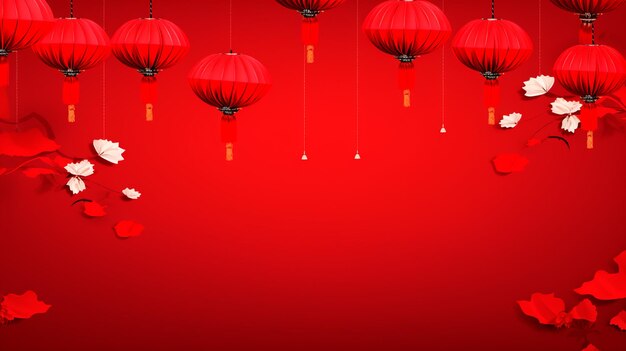 beautiful red chinese new year background design