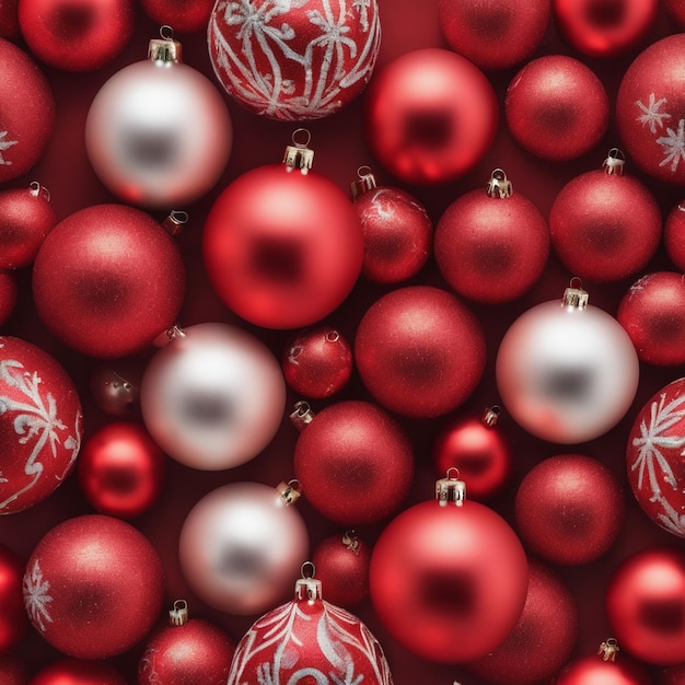 beautiful red christmas balls