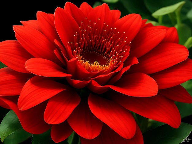 美しい赤い色の花