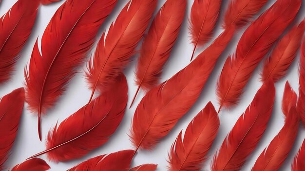 Beautiful red feather pattern texture