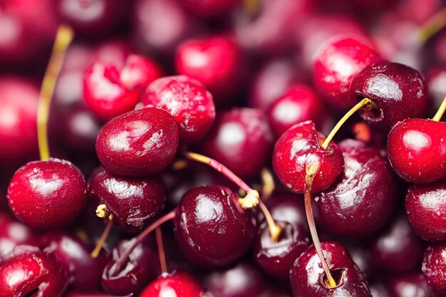 Beautiful red frozen berries for dessert