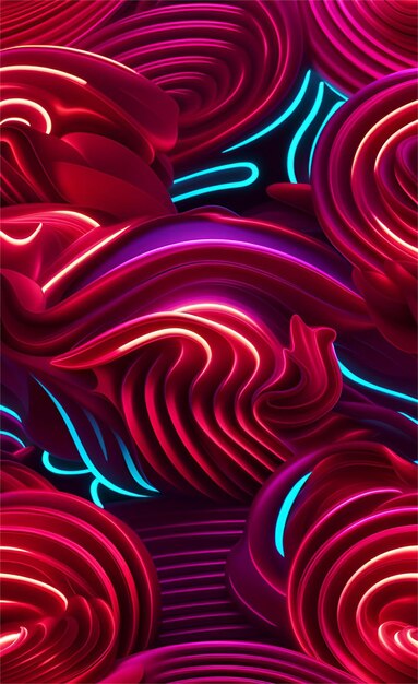 Photo beautiful red glowing light abstract