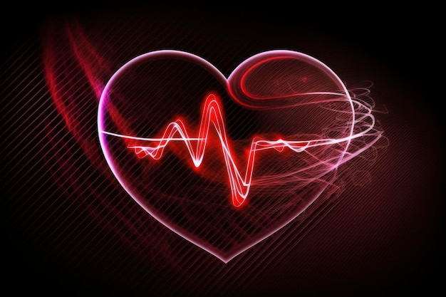 Photo beautiful red heart beautiful picture doctor style