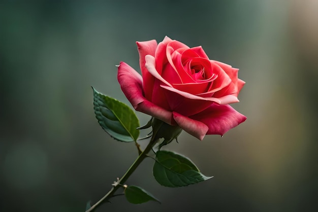 Beautiful red rose closeup