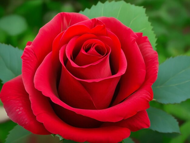 Beautiful red rose Generative AI