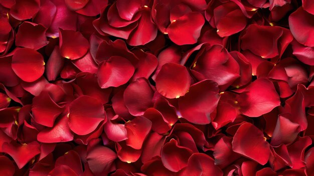 Beautiful red rose petals as background top view