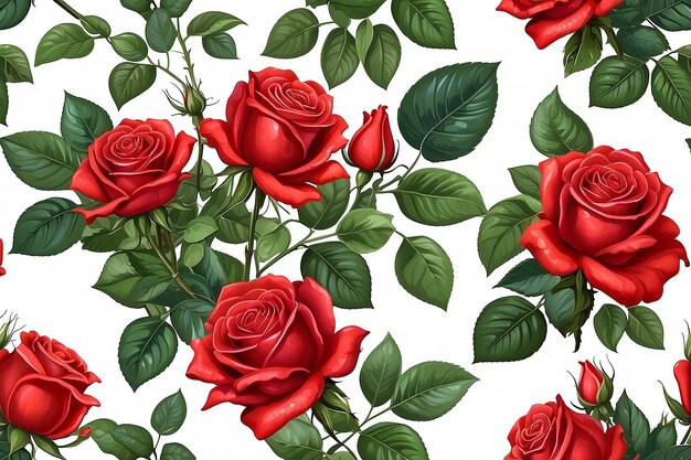 Beautiful red roses on a white background