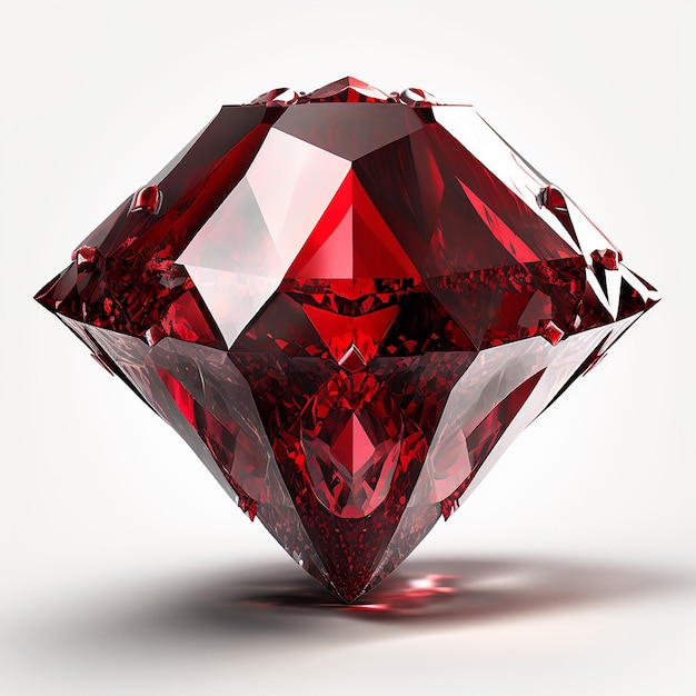 Beautiful red single diamond shape image AI Generated image