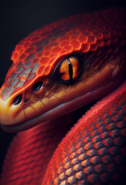 Beautiful Red snake