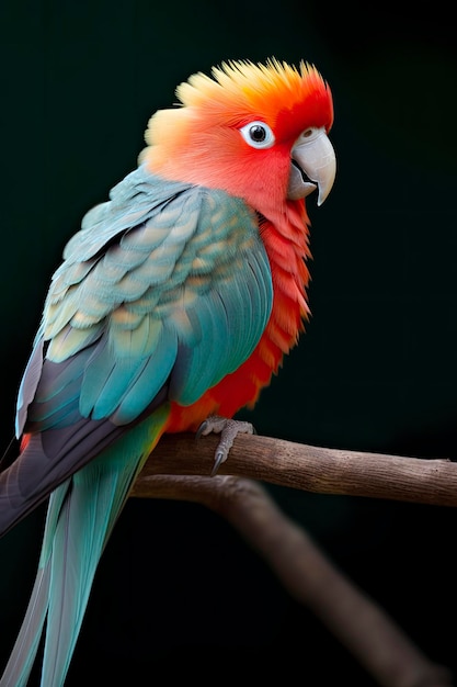 Beautiful red teal cockatiel Generate Ai