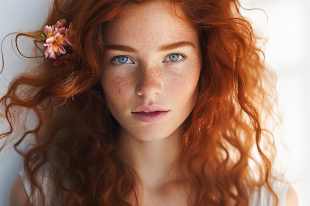 Beautiful redhaired young woman