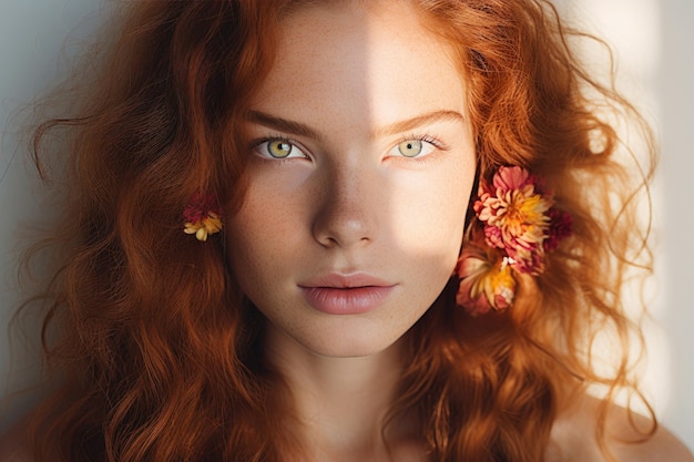 Beautiful redhaired young woman