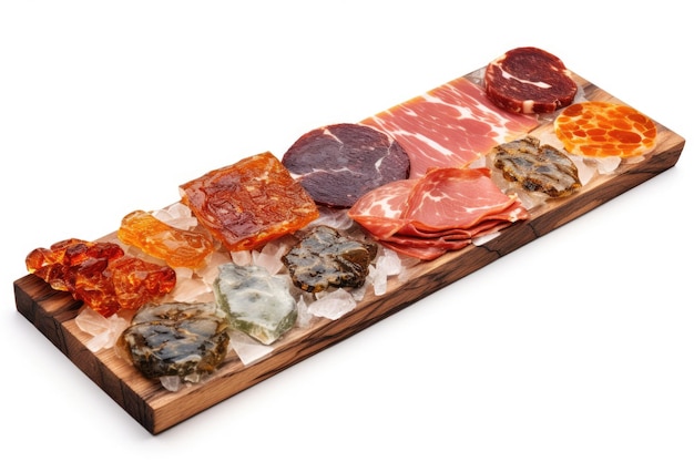 Beautiful Resin Charcuterie Board Isolated On White Background
