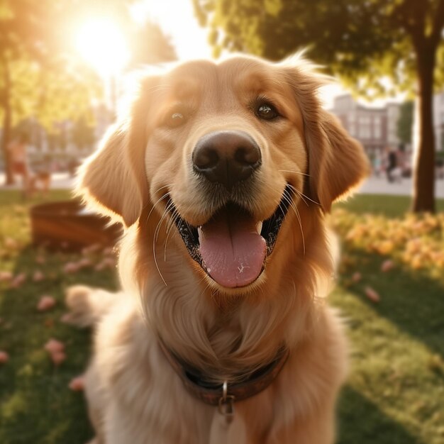 Photo a beautiful retriever dog