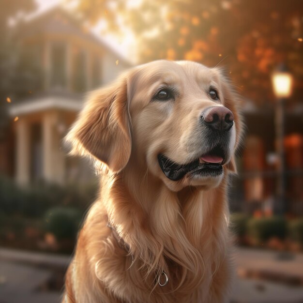 Photo a beautiful retriever dog