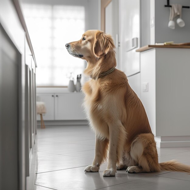 Photo a beautiful retriever dog