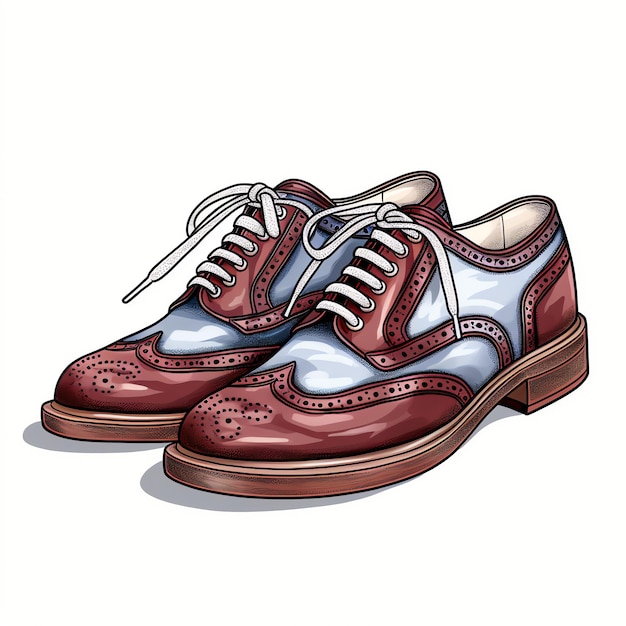 Premium AI Image | beautiful retro Platform shoes clipart illustration