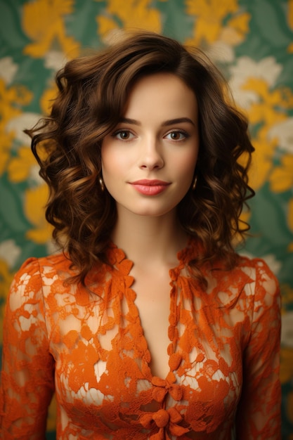 Beautiful retro style girl