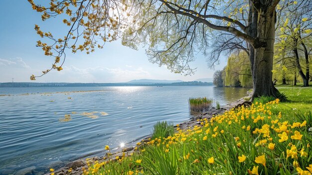 Photo beautiful river at summer