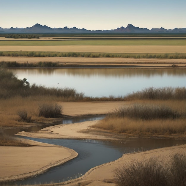 Beautiful riverine landscape