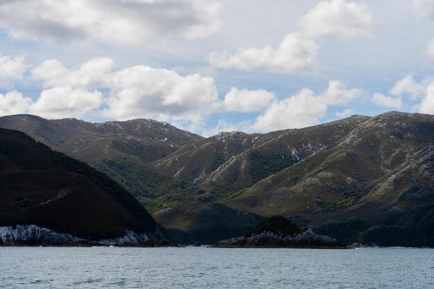 beautiful rocky mountains and cliffs on the coastline of australia and tasmania