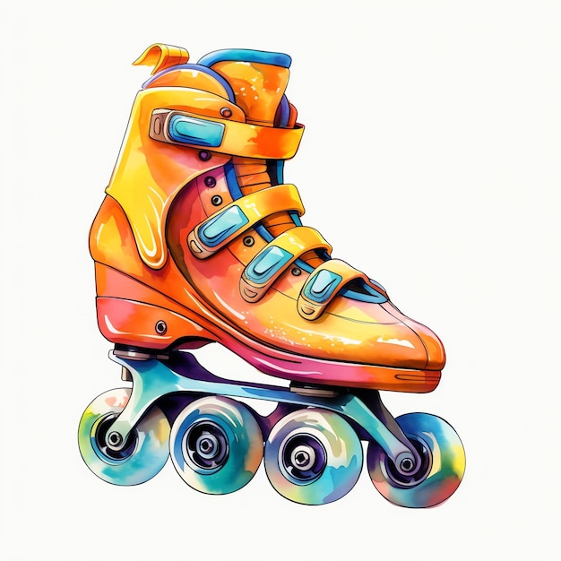 beautiful Roller skates Transportation clipart illustration
