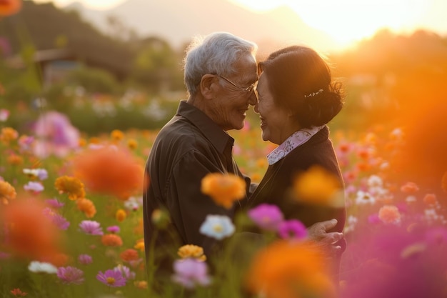 beautiful romance of lovers on valentines day in nature outdoors pragma