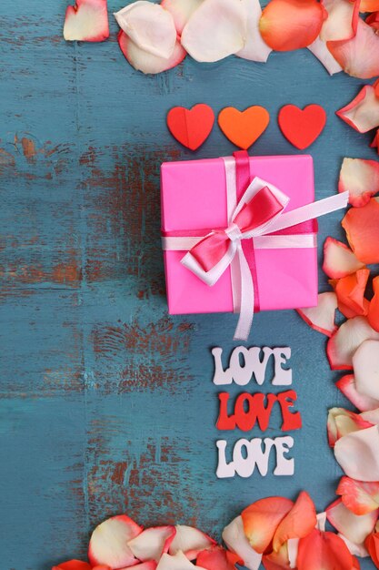 Beautiful romantic background on Valentines Day close-up