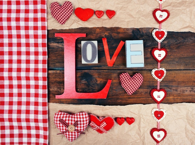 Beautiful romantic background on Valentines Day close-up