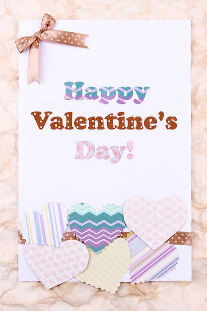 Beautiful romantic background with decorative hearts