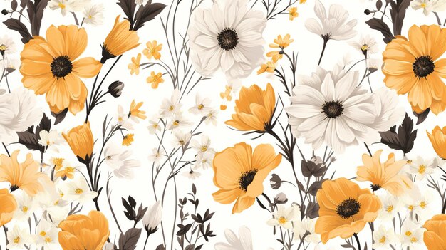 beautiful romantic flower illustration design