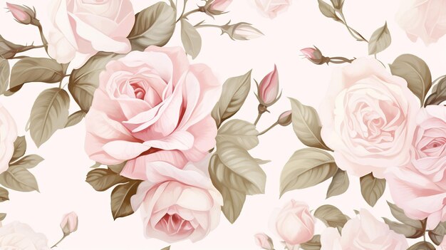 beautiful romantic flower illustration design