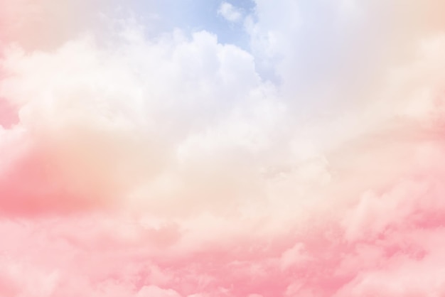 Beautiful and romantic purple pink sky with cloud background