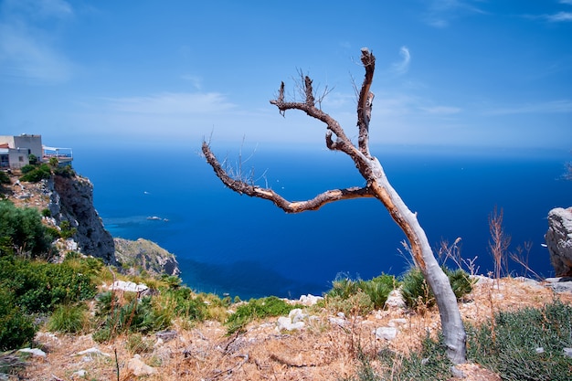 Beautiful romantic views of the sea and mountains