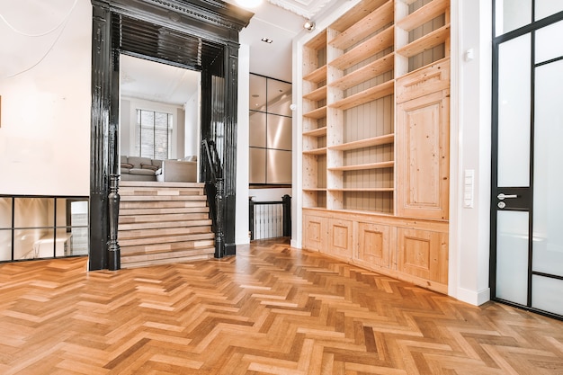 Beautiful room with a large bookcase