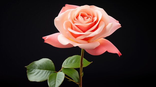 Beautiful rose isolated on dark background