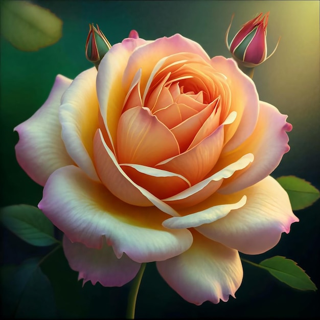 Beautiful rose in nature