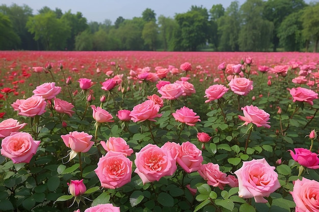 Foto bel campo di rose