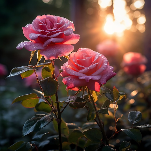 Красивые розы, созданные ИИ.