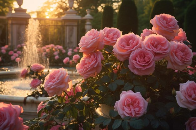 Photo beautiful roses outdoors