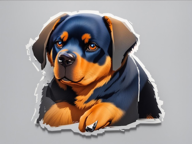 The beautiful rottweiler