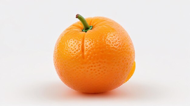 아름 다운 라운드 Sunkist 네바다 오렌지 아름 다운 흰색 격리 된 배경을 조롱
