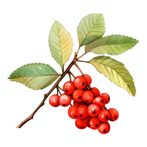 Foto bella illustrazione di clipart dell'acquerello di rowanberry