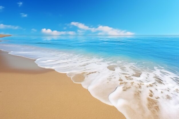 Photo beautiful sand beach landscape background nature sea ocean