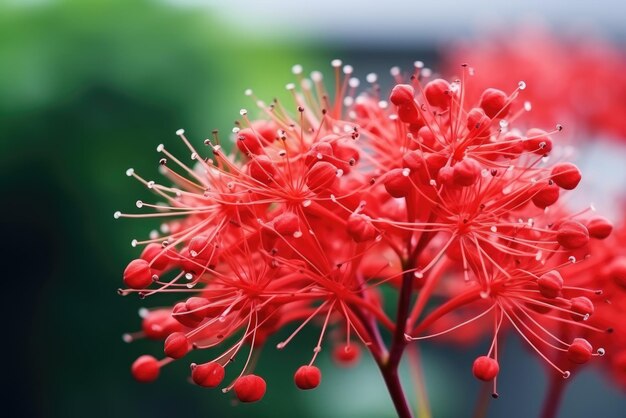 Beautiful of saraca asoca or ashoka flower red asoca flower