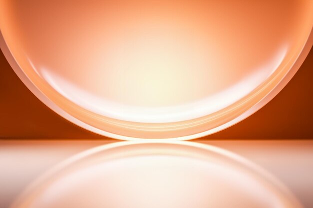 Beautiful scene stage against glowing gradient peach color background