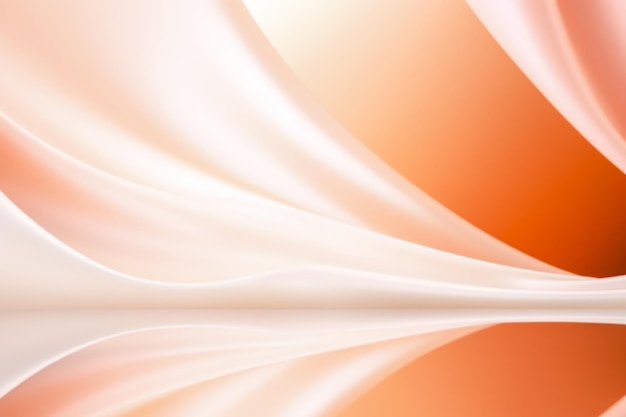 Beautiful scene stage against glowing gradient peach fuzz color silk background