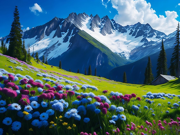 Beautiful scenery background for desktop generative ai