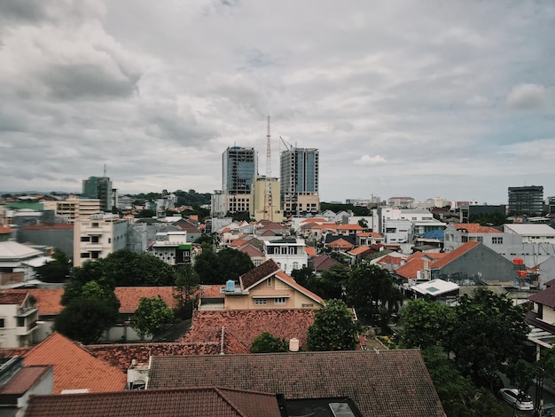 beautiful scenery city view from indonesia