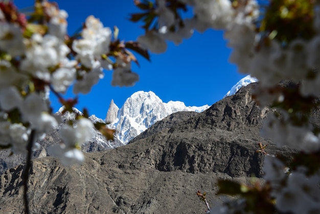 Beautiful scenery of, the finger of the lady, from the hills of Duiker, Hunza, Pakistan.